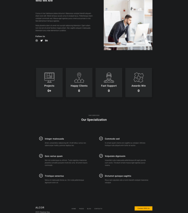 Alcor Dark Real Estate Elementor Template kit - Image 11