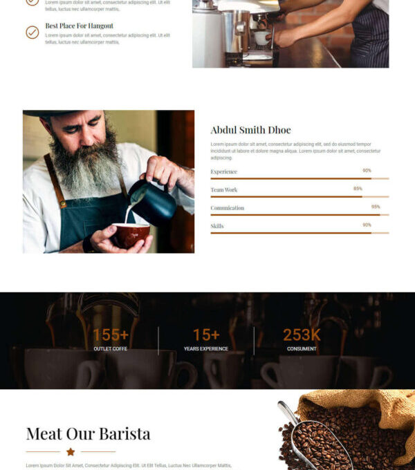 Coffeekup Cafe Coffee Shop Elementor Template kit - Image 5