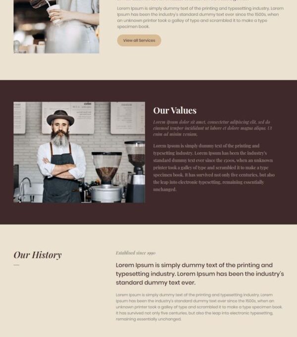 Justcoffee Cafe and Coffee Elementor Template kit - Image 5