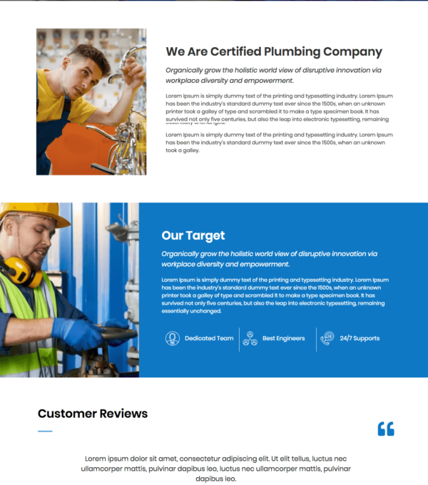 Pumpman Plumbing Service Elementor Template kit - Image 8