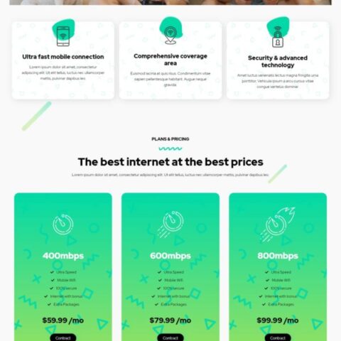 Zortex Broadband Internet Services Elementor Templ - Elementor Template Kit - Image 9