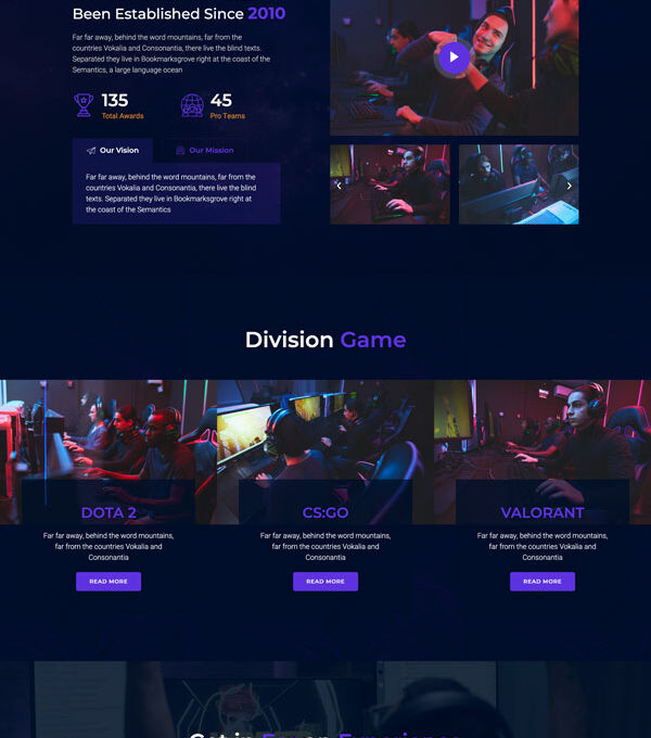 Ggwepe Esports Gaming Elementor Template kit - Image 3