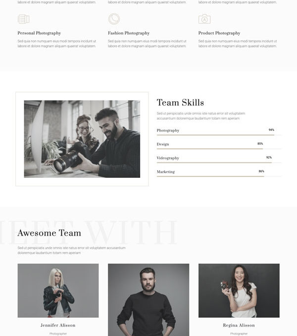 Pixelate Portfolio Photography Elementor Template - Elementor Template Kit - Image 3