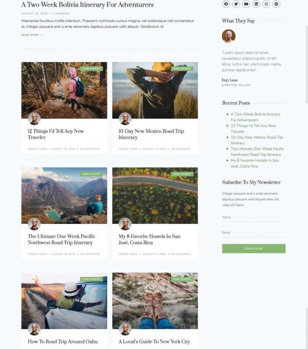 Travely Travel Blog Template kit - Image 14