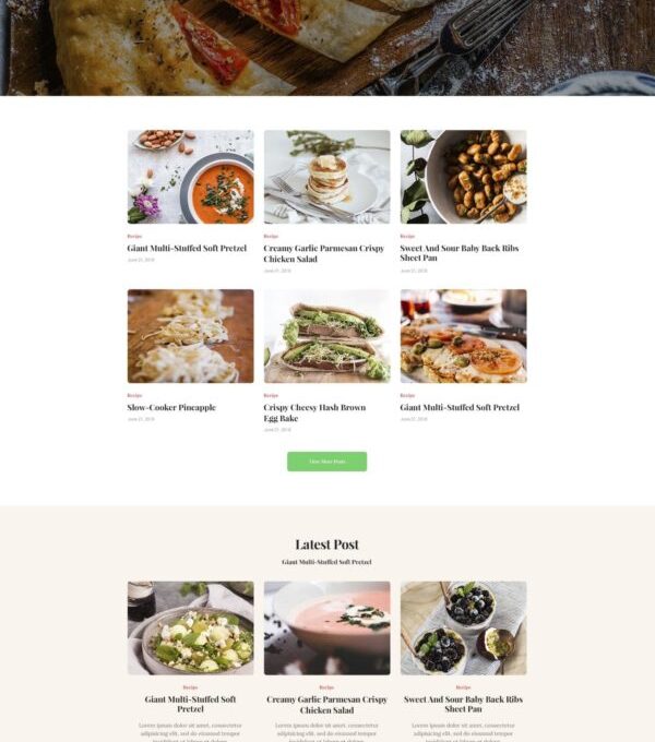 Especio Food Blog Elementor Template kit - Image 13