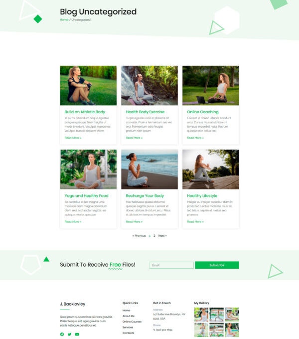 Auriga Health Coach Yoga Mentor Elementor Template - Elementor Template Kit - Image 12