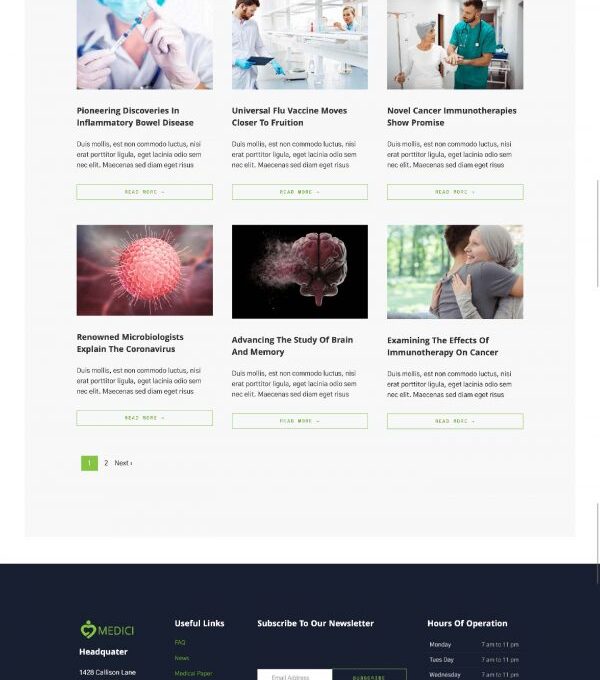 Medici Hospital Health Services Template kit - Image 13