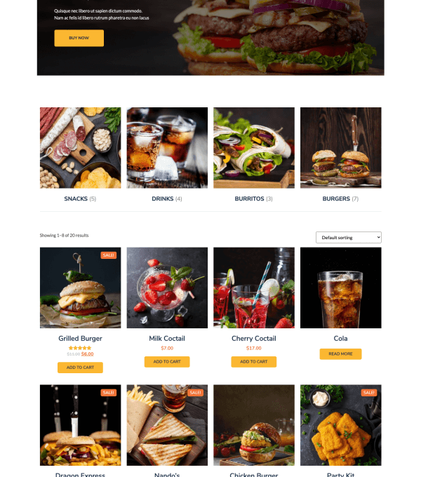 Burgos Street Food Elementor Template kit - Image 6