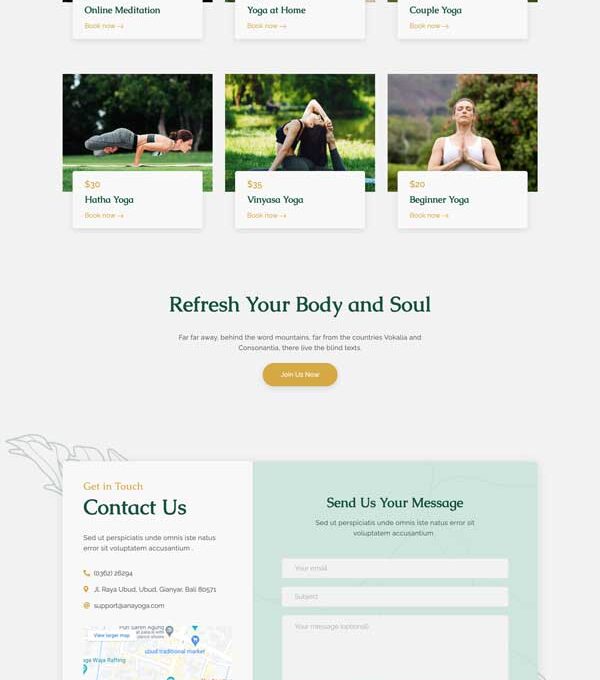 Anayoga Yoga Teacher Studio Elementor Template kit - Image 5