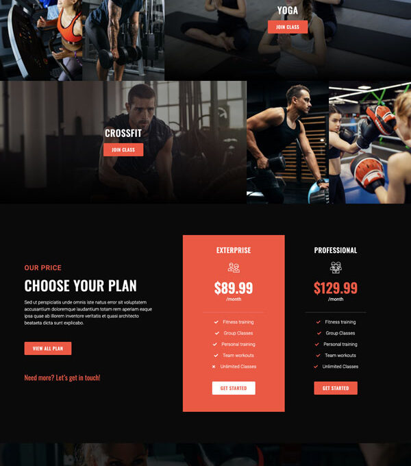 Gympact Fitness Gym Elementor Template kit - Image 4