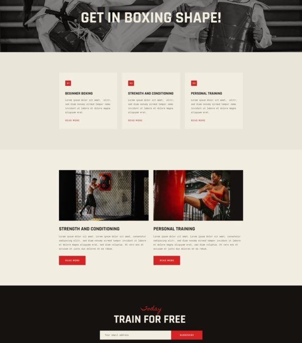 Rumble Boxing Mma Fighting Elementor Template kit - Image 17