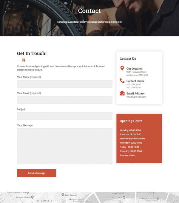 Baek Bicycle Repair and Service Elementor Template - Elementor Template Kit - Image 7