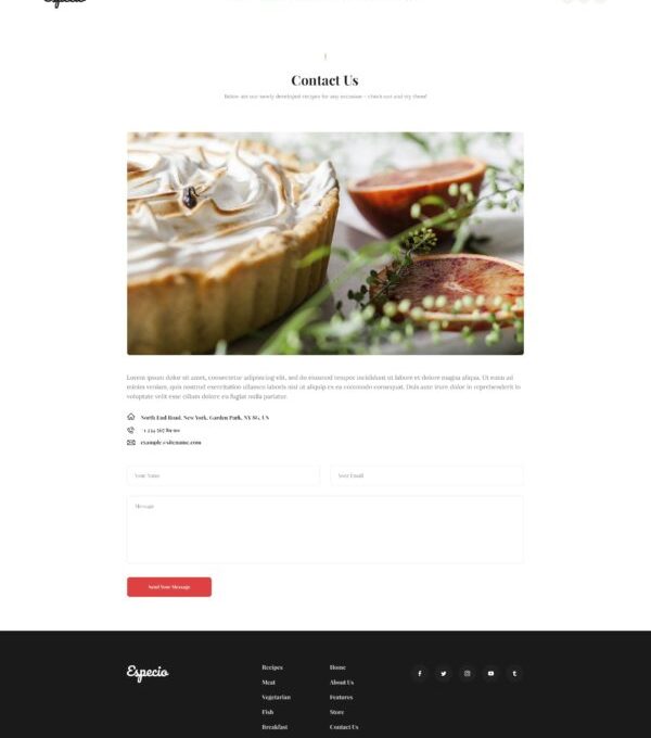 Especio Food Blog Elementor Template kit - Image 7