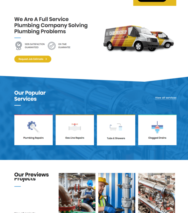 Pumpman Plumbing Service Elementor Template kit - Image 2