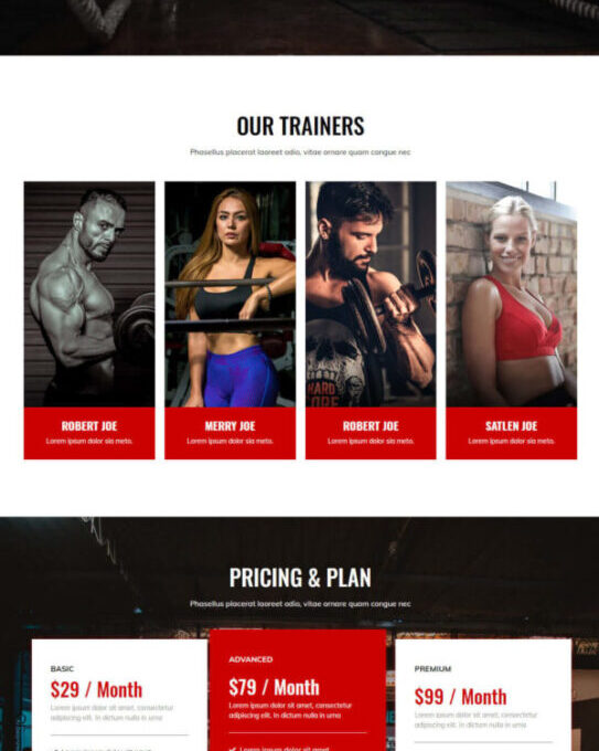 Gymsite Gym Elementor Template kit - Image 2