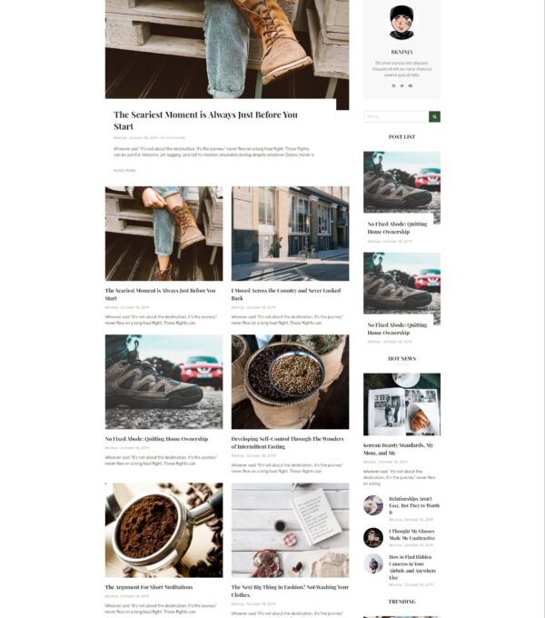 Doris Blog Magazine Template kit