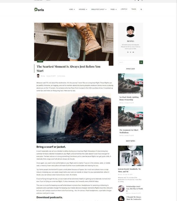 Doris Blog Magazine Template kit - Image 7