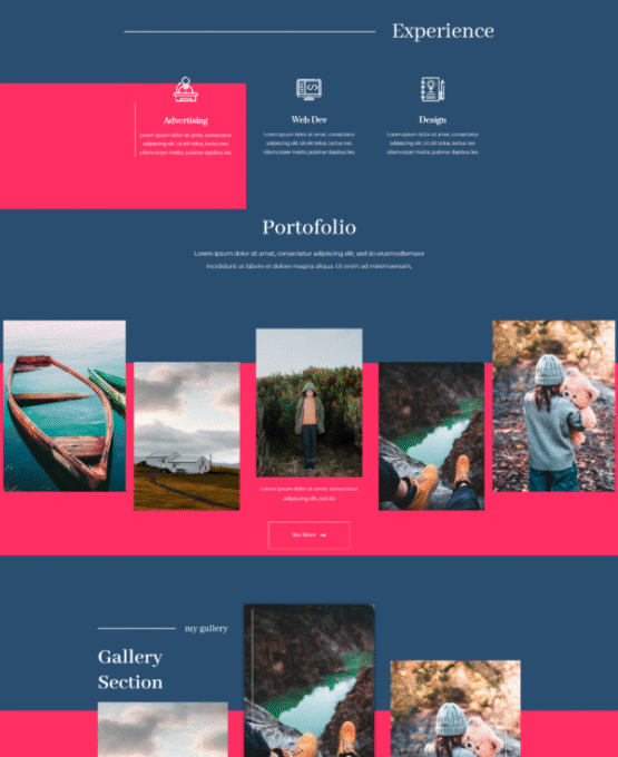 Exposure Personal Portfolio Elementor Template kit