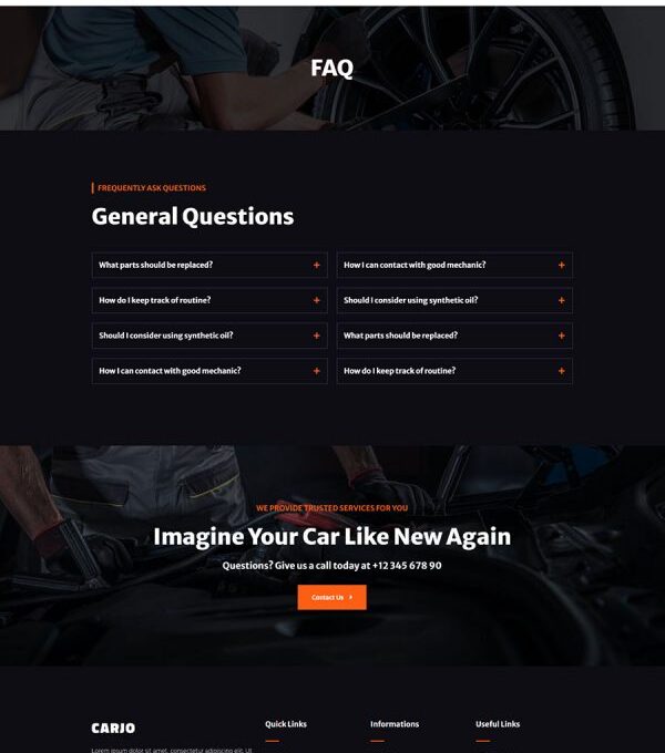 Carjo Car Services Repair Elementor Template kit - Image 10