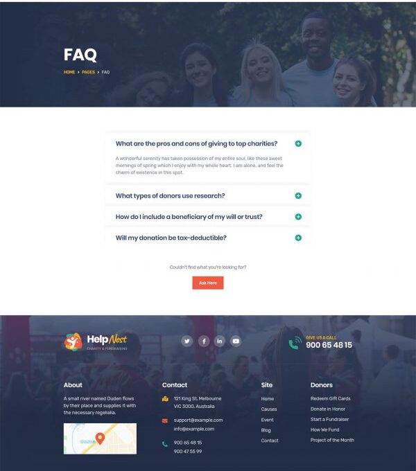 Helpnest Charity Elementor Template kit - Image 6