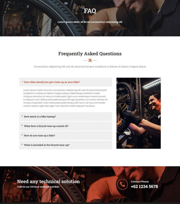 Baek Bicycle Repair and Service Elementor Template - Elementor Template Kit - Image 8