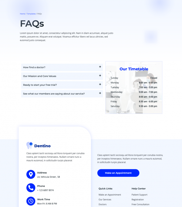 Dentino Dental Clinic Template kit - Image 9