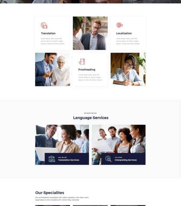 Translang Language Courses Translation Services El - Elementor Template Kit - Image 3