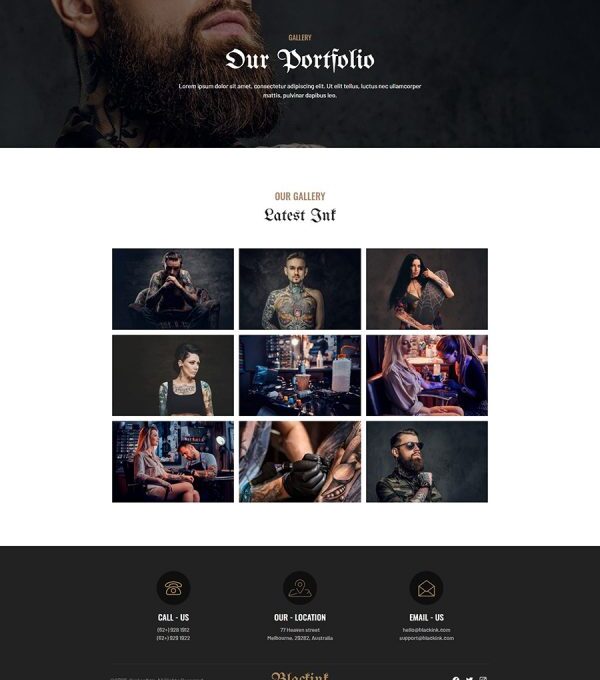 Blackink Tattoo Studio Elementor Template kit - Image 8