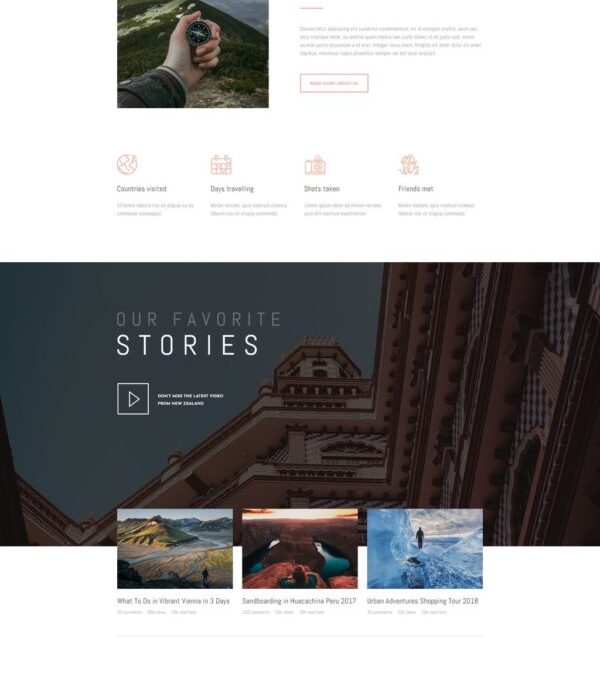 Vagabonds Travel Blog Template kit - Image 2