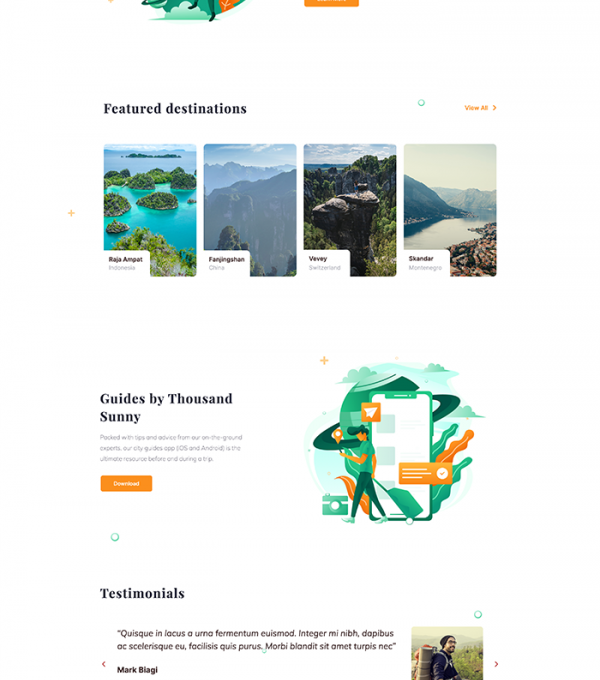 Thousand Sunny Travel Elementor kit - Elementor Template Kit