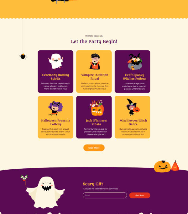 Fang Halloween Party Template kit for Elementor - Image 2