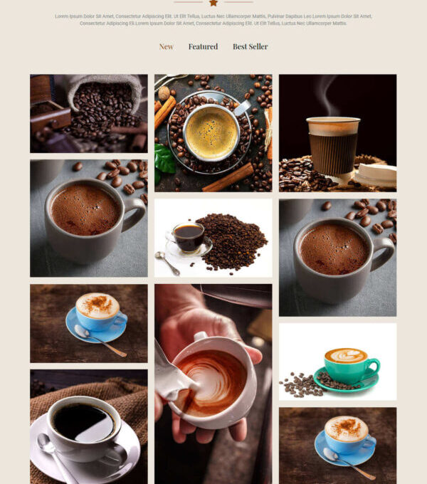 Coffeekup Cafe Coffee Shop Elementor Template kit