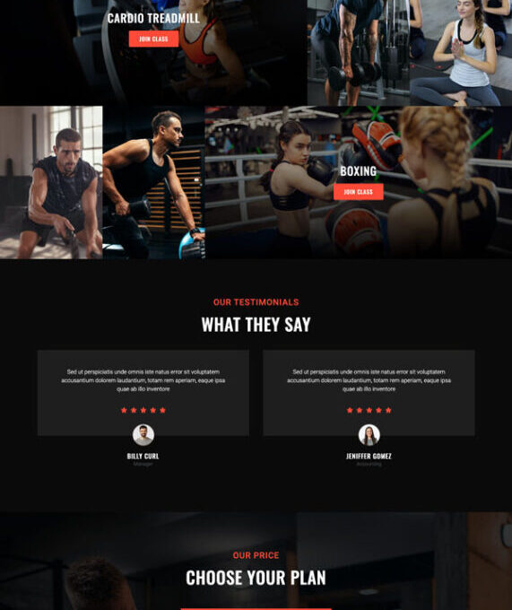 Gympact Fitness Gym Elementor Template kit