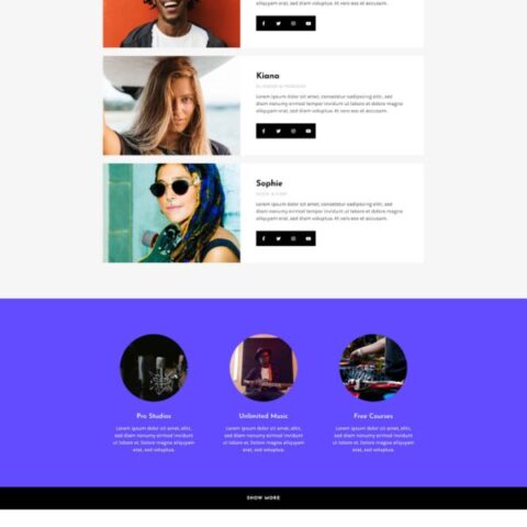 Rareradio Music Streaming Elementor Template kit