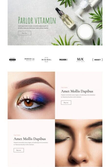 Marielle Cosmetics and Beauty Shop Template Kits