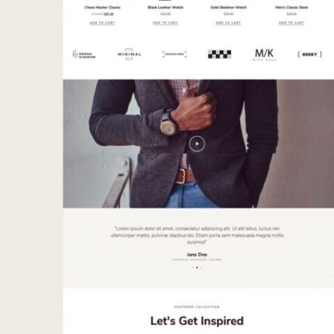 Odyssey Jewelry Watch Woocommerce Template kit