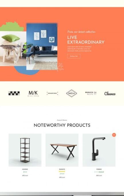 Semeru Furniture Store Elementor Template kit