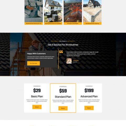 Chauni Roofing Elementor Template kit