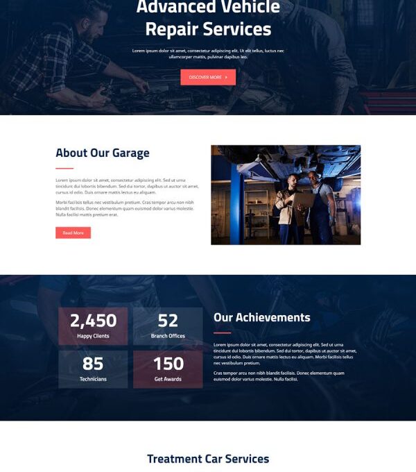 Reparo Car Service Elementor Template kit