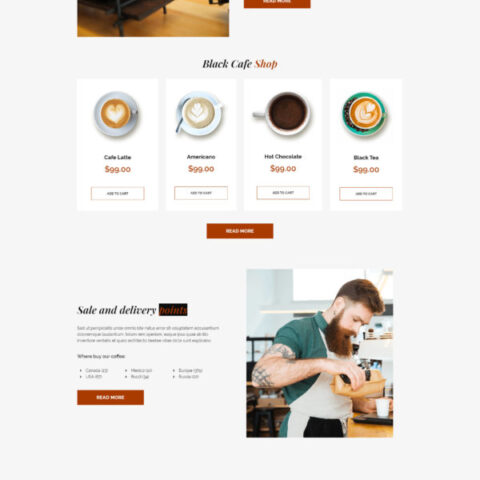 Black Cafe Restaurant Cafe Template kit