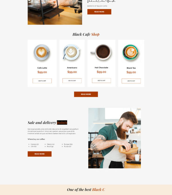 Black Cafe Restaurant Cafe Template kit