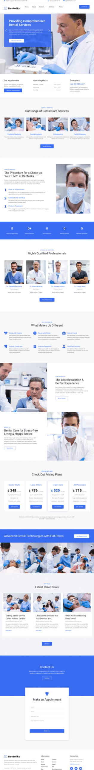 Dentalika Dental Clinic Medical Health Elementor T - Elementor Template Kit