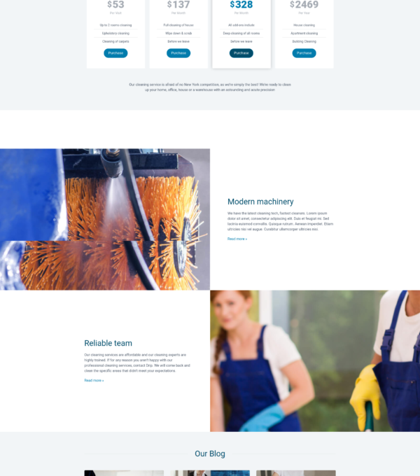 Dribo Cleaning Company Template kit for Elementor