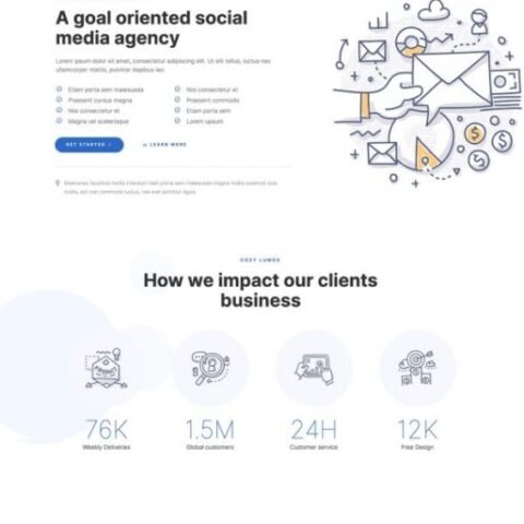 Briel Digital Marketing Agency Elementor Template - Elementor Template Kit