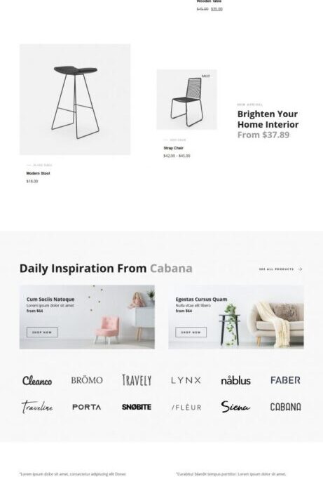 Cabana Furniture Woocommerce Template kit