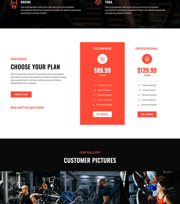 Gympact Fitness Gym Elementor Template kit - Image 12