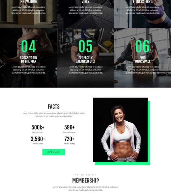 Crossgym Gym Fitness Elementor Template kit