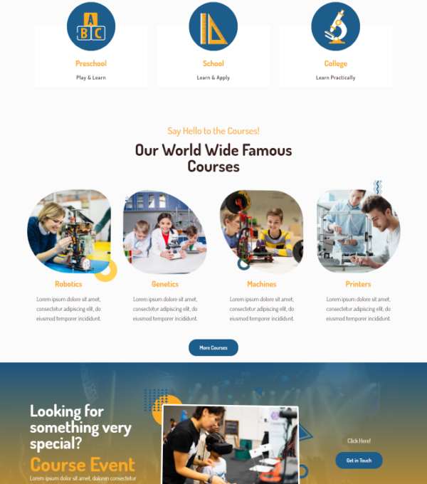 Schooly Education Online Courses Elementor Templat - Elementor Template Kit