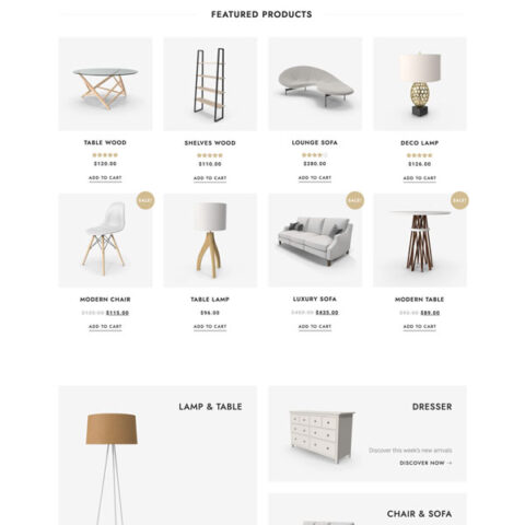 Funiture Furniture Shop Woocommerce Elementor Temp - Elementor Template Kit