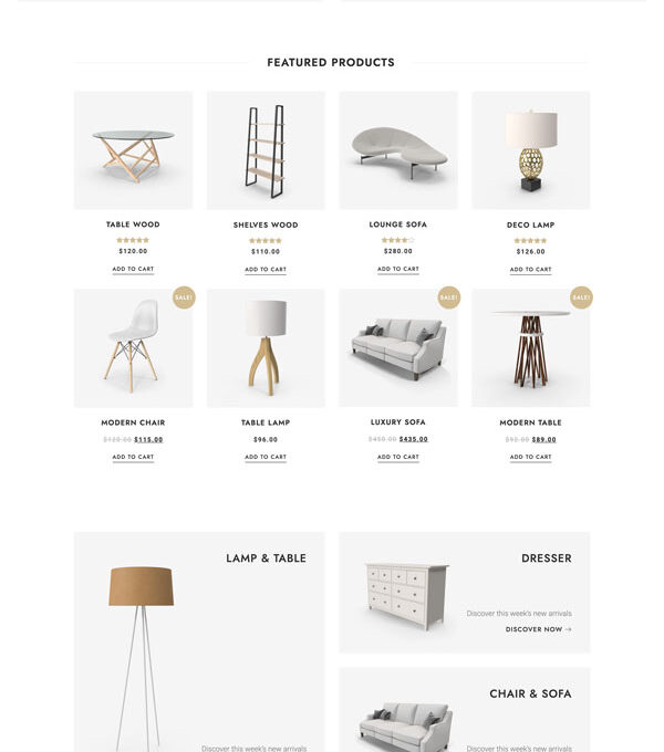 Funiture Furniture Shop Woocommerce Elementor Temp - Elementor Template Kit